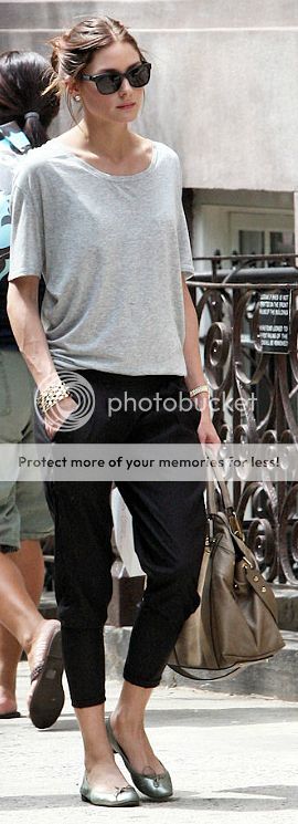 Olivia Palermo street style casual t-shirt look