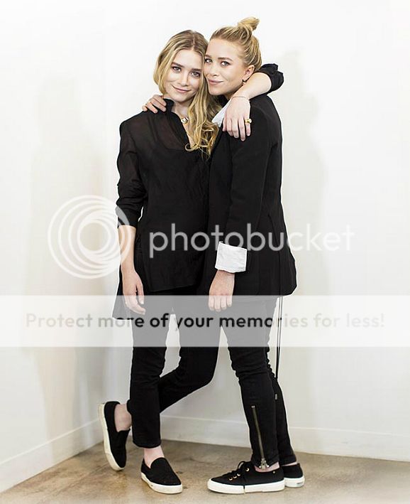 Mary-Kate and Ashley Olsen wearing Superga sneakers 2013