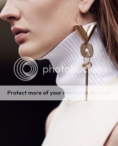 long earrings on the runway