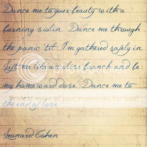 lyrics dance me to the end of love