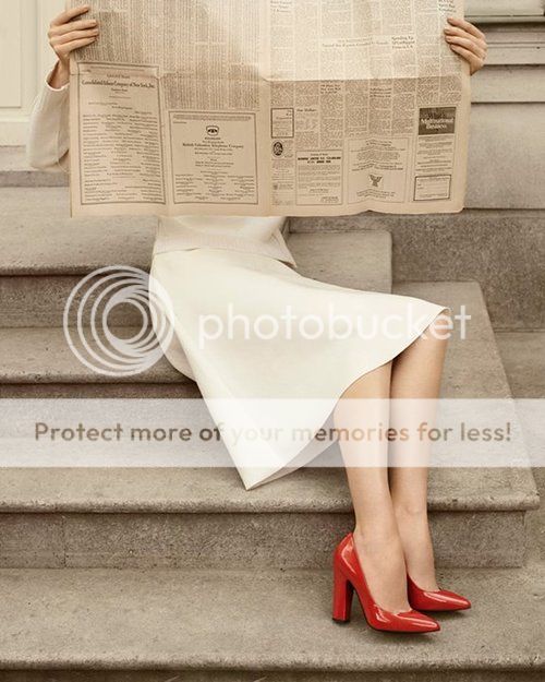 white dress with red heels border=
