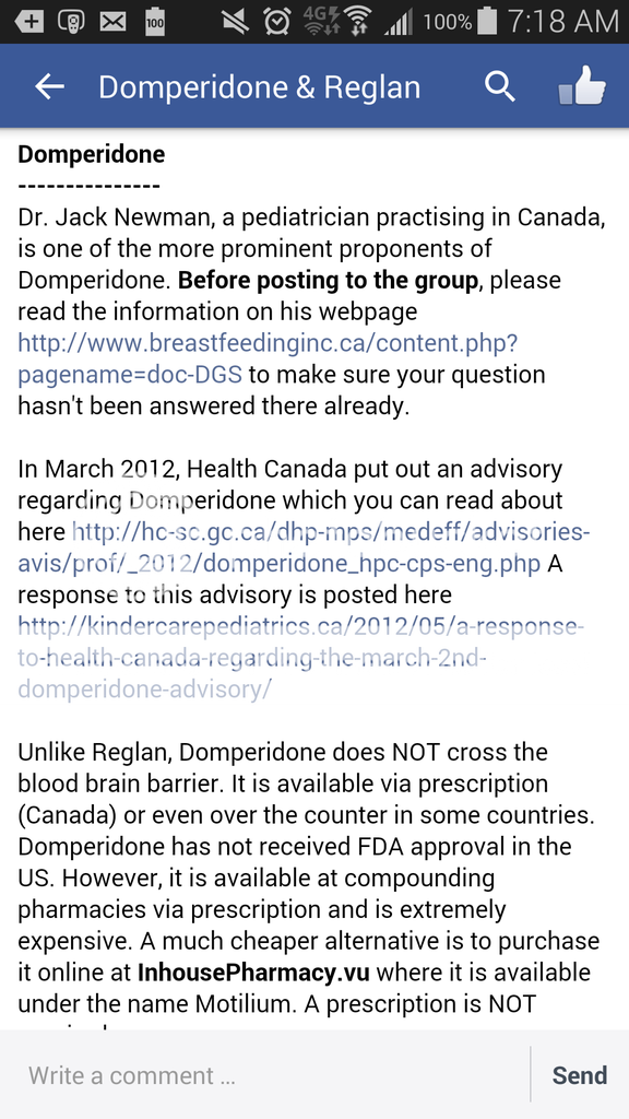 Dr jack newman and domperidone